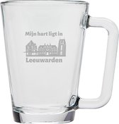 Gegraveerde theeglas 26cl Leeuwarden