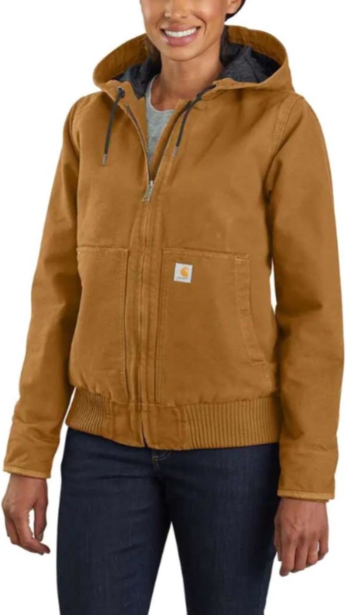 Carhartt Washed Duck Active Jacket Dames Jas – Werkjas Carhartt Bruin