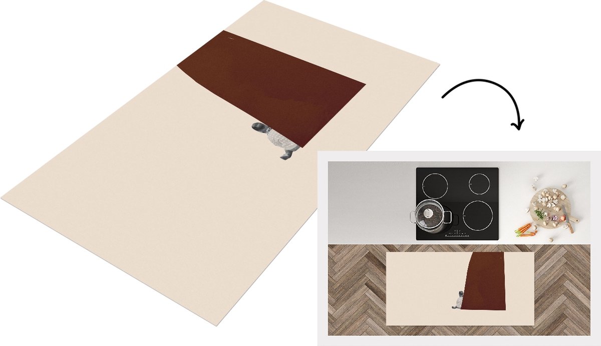KitchenYeah Keukenloper - Loper keuken - Vintage - Pastel - Jongen - 120x60 cm - Keukenloper vinyl Multicolor