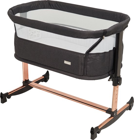 BabyGO Co Sleeper Aanschuifwieg met schommelfuntie Vivaldi Goud Zwart bol