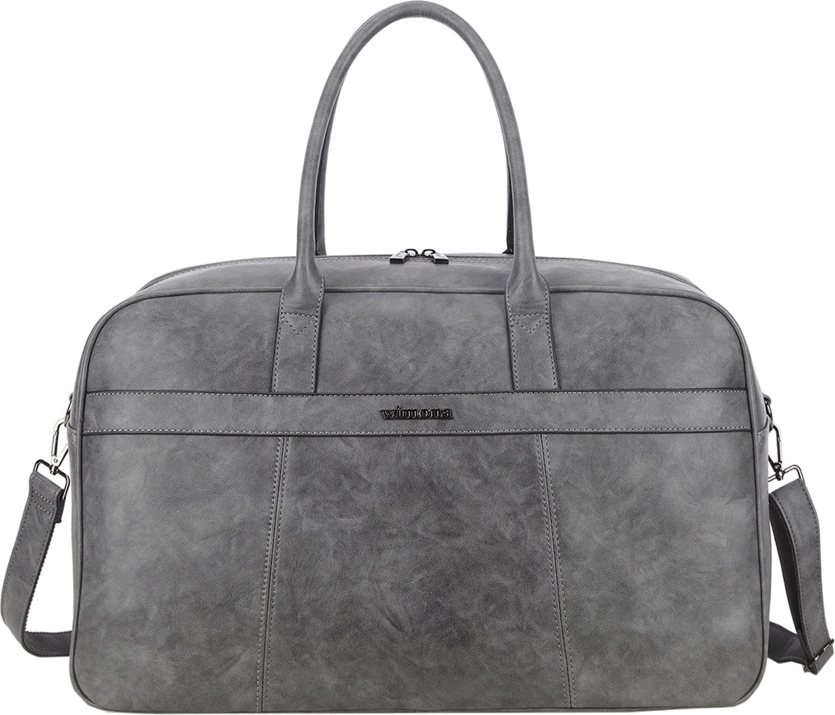 Wimona AMSTERDAM Reistas / Weekendtas - 29 x 51 x 30 cm - Weekendtas / Sporttas - Ruime en lichte reistas 44 liter inhoud - GRIJS