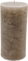 Bougie pilier - pierre - 10x20cm - paraffine - lot de 2