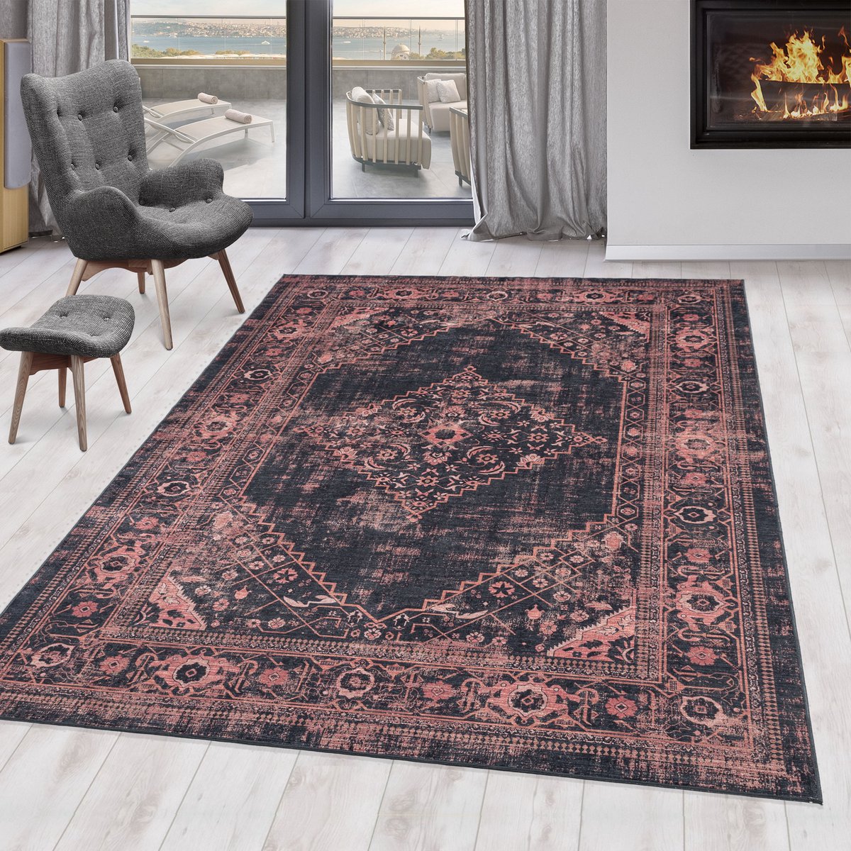 Ayyildiz Vloerkleed Focus 80cmx150cm rood 4301