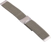 Bandje van gevlochten nylon - geschikt voor Samsung Galaxy Watch 6 / Watch 6 Classic / Watch 5 / Watch 5 Pro / Watch 4 / Watch 4 Classic - olijfgroen