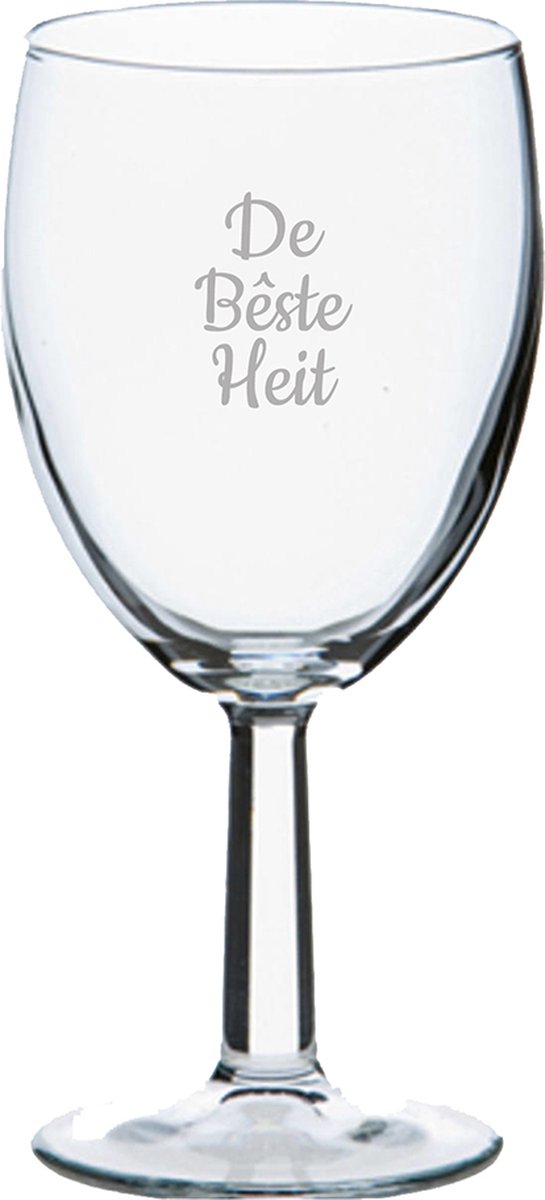 Gegraveerde wijnglas 24,5cl De Bêste Heit
