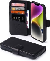 iPhone 14 Plus Hoesje - Luxe MobyDefend Wallet Bookcase - Zwart - GSM Hoesje - Telefoonhoesje Geschikt Voor iPhone 14 Plus