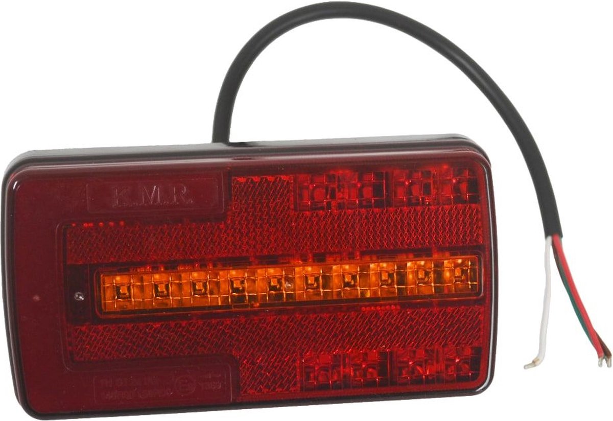 LED achterlicht 12/24V 150x80x25 mm dynamisch knipperlicht