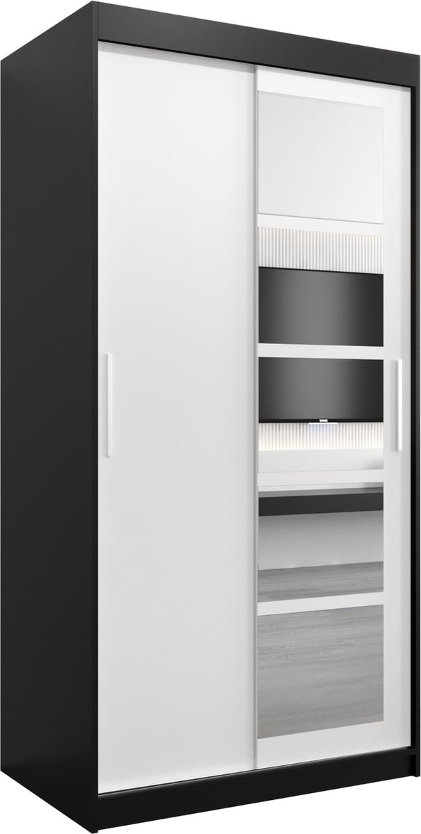 InspireMe Armoire avec 2 portes coulissantes, Style moderne, Une armoire avec des...