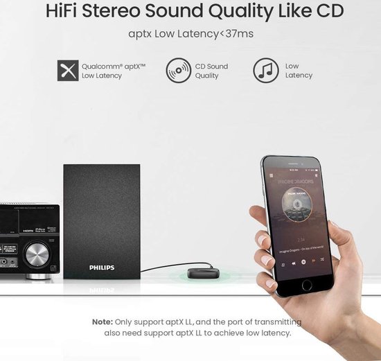 UGREEN Bluetooth 5.0 Audio Receiver 3.5mm Jack Adapter van Ugreen — afbeelding 4