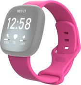 Siliconen bandje - geschikt voor Fitbit Versa 3 / Versa 4 / Sense - M/L - roze