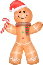 Opblaasbare Gingerbread Man met LED-lamp - Kerst decoratie - Kerstversiering - Kerst - Kerstverlichting buiten - Kerstverlichting - 170 cm x 65 cm x 240 cm