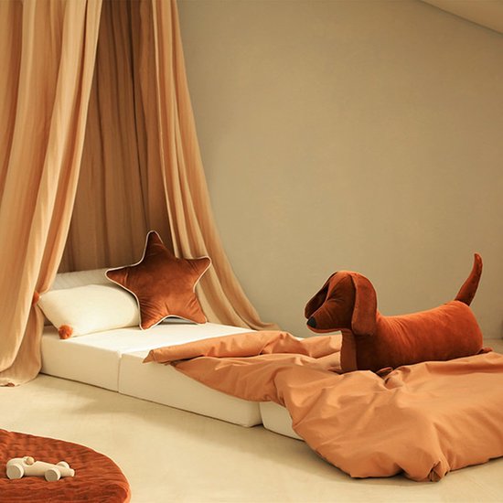 Nobodinoz Sleepover Velvet matras Wild Brown