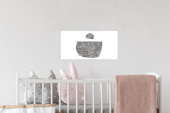 Muurstickers - Sticker Folie - Minimalisme - Abstract - Design - 40x20 cm - Plakfolie - Muurstickers Kinderkamer - Zelfklevend Behang - Zelfklevend behangpapier - Stickerfolie