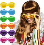 Boland - Partybril Jackie neon assorti Neon - Volwassenen - 50's - Rock & Roll, 60's & 70's - Hippies & Flower Power - 60's & 70's - Hippie & Flower Power