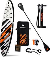 Bol.com FUXTEC Stand-up paddleboard "Double-Layer" - wit/zwart/oranje - luchtpomp peddel reparatieset en een apparaat voor het b... aanbieding