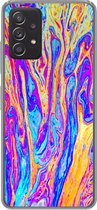 Geschikt voor Samsung Galaxy A33 5G hoesje - Kunst - Kleuren - Psychedelisch - Siliconen Telefoonhoesje