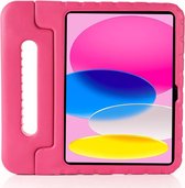 Case2go- Tablet hoes geschikt voor Apple iPad 10 10.9 (2022) - Kinderhoes met handvat - Schokbestendige Kids cover - Roze