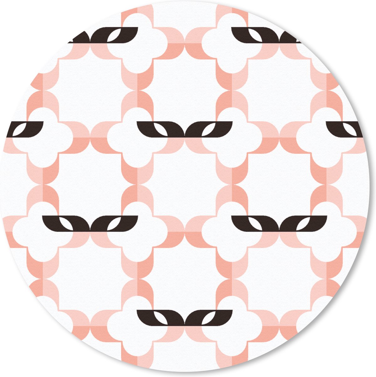 Muismat rond 40x40 cm - Mousepad Carnaval - Patronen - Maskers - Ronde muismatten