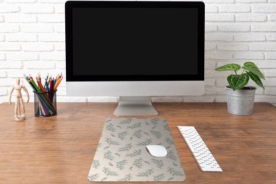 Bureau onderlegger 40x60 cm - Muismat Bloemen - Planten - Pastel - Bureaulegger xl - Desk mat beschermer - Computer muismatten