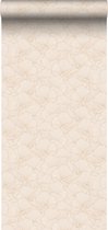 ESTAhome behang getekende bladeren zand beige en licht terracotta - 139491 - 0.53 x 10.05 m