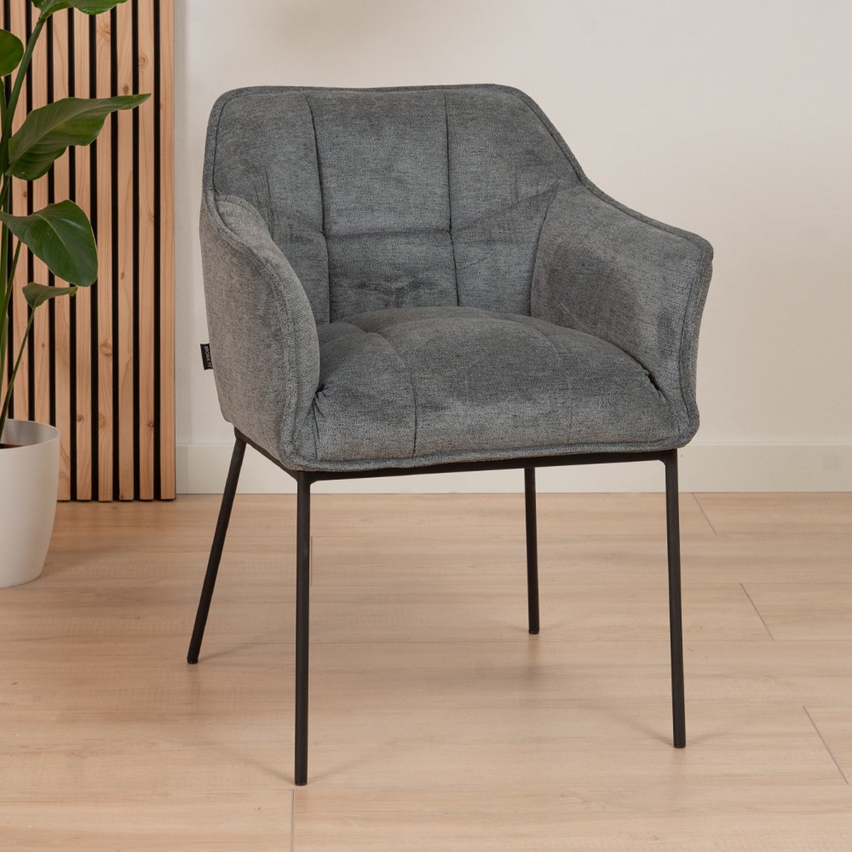 Bronx71® Scandinavische eetkamerstoel Jens antraciet - stoel