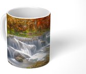 Mok - Koffiemok - Herfst - Waterval - Natuur - Bomen - Mokken - 350 ML - Beker - Koffiemokken - Theemok