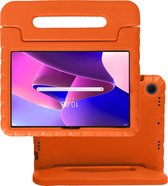 Hoesje Geschikt voor Lenovo Tab M10 Plus 3rd Gen Hoesje Kinderhoes Shockproof Hoes Kids Case - Oranje