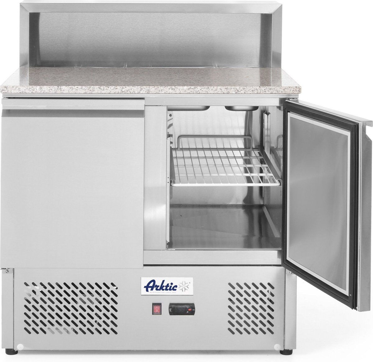 Arktic Pizzawerkbank - KitchenLine - 300L - 2 Deuren 1/1 GN - Boven 5x 1/6 GN - -2°C/+8°C - Geforceerd - 900x700x880/1100mm - Horeca Oven
