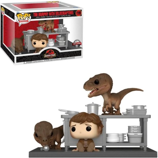 Jurassic Park Pop Moments N° 1199 Tim And Velociraptors Se 