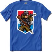 Tactical games | Airsoft - Paintball | leger sport kleding - T-Shirt - Unisex - Royal Blue - Maat XXL