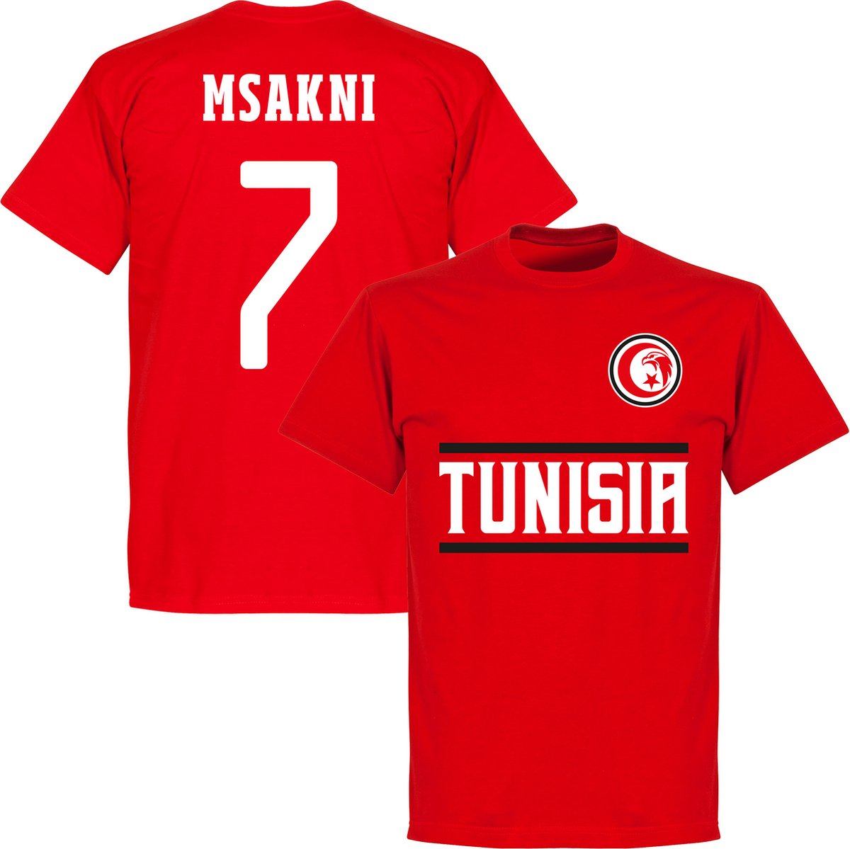 Tunesië Msakni 7 Team T-Shirt - Rood - 3XL