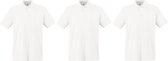 3-Pack maat XL wit polo shirt premium van katoen voor heren - Polo t-shirts voor heren