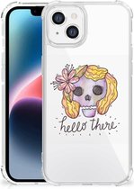 Shockproof Case Apple iPhone 14 Plus Telefoonhoesje  met doorzichtige rand Boho Skull