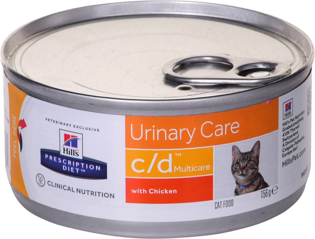 Hill'S prescription diet feline c / d minced 24 stuks