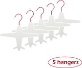 YourHanger - Kledinghangers - Kind - Vliegtuig - Baby - 5 stuks - wit – kleerhangers