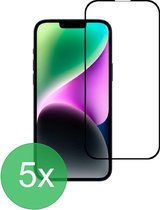 5x Full Screenprotector Geschikt voor iPhone 14 - screen protector - volledige glas - bescherming - beschermglas - ZT Accessoires