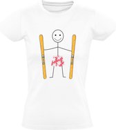 Ski Zwembroek Dames T-shirt  | Skivakantie | Ski | Apres-ski | Winter | Wintersport | Zomer | Zwemmen | Vakantie | Shirt