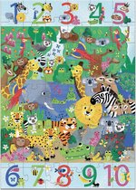 Djeco reuzenpuzzels 1 to 10 Jungle - 54 stukjes