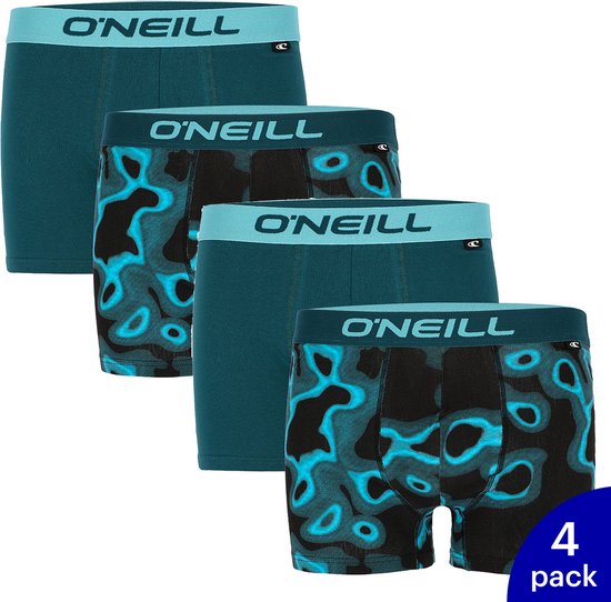 4-Pack O'Neill Sea Heren Boxershorts 900882 - Blauw / Zwart - Maat XL