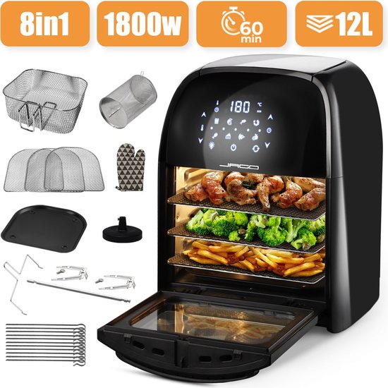 Friteuse à air chaud multi-usages avec accessoires de cuisson et