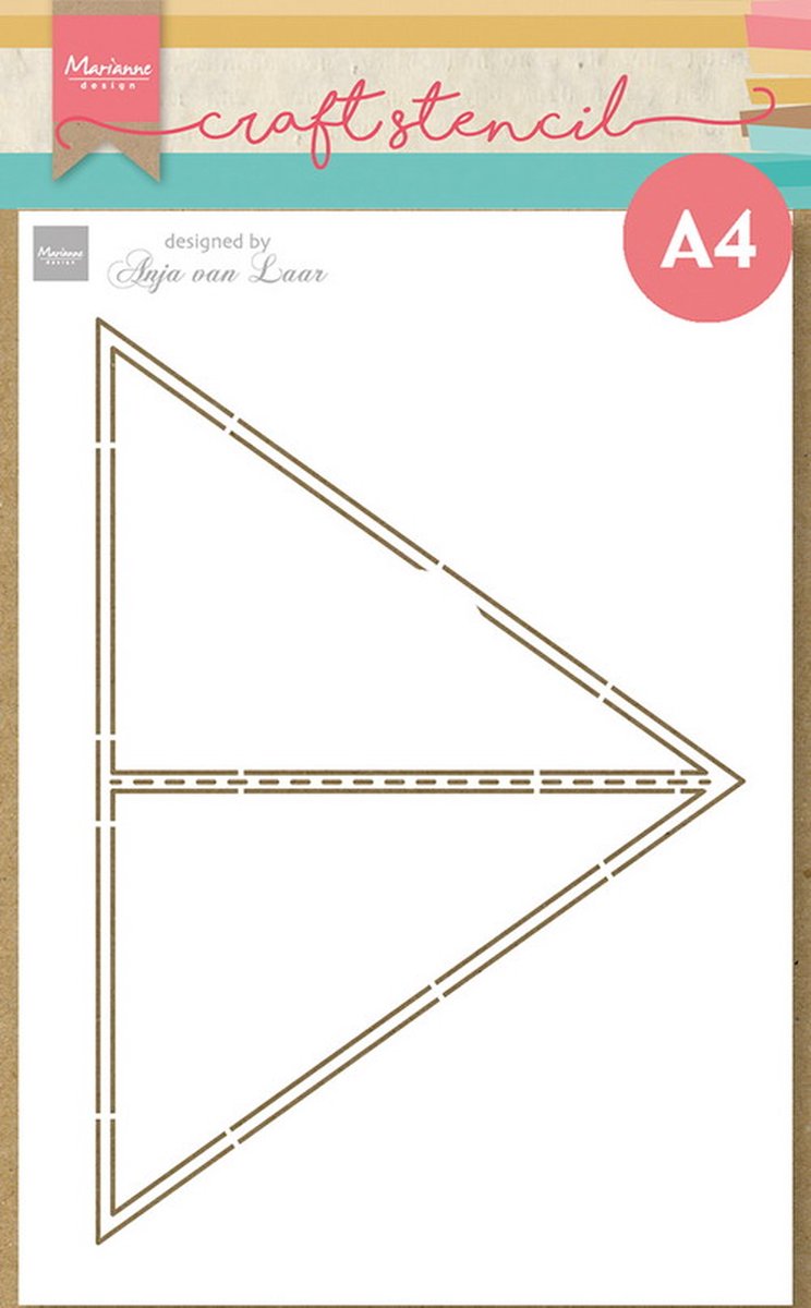 Craft stencil A4 Anja's Triangle card