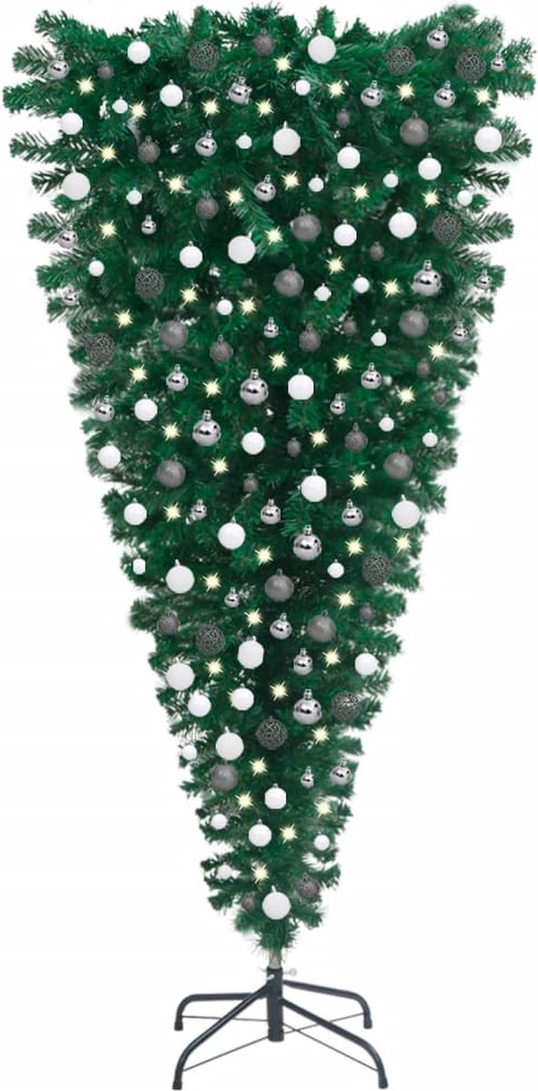 Prolenta Premium - Kunstkerstboom omgekeerd met LED's en kerstballen 210 cm