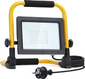 LED Bouwlamp met Stekker + Statief - Igia Esol - 30 Watt - Helder/Koud Wit 6500K - Waterdicht IP65 - Kantelbaar