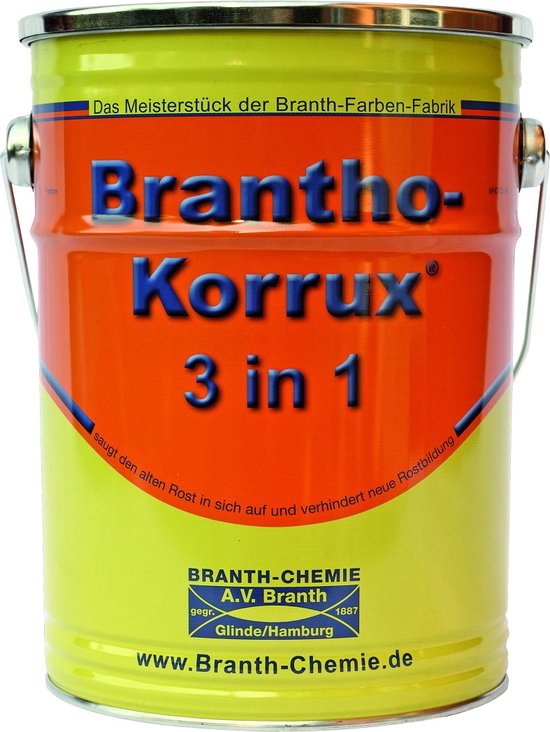 Brantho Korrux 3-in-1 - RAL 9005 - 5 liter