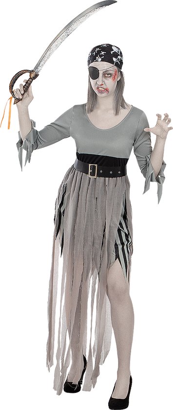 FUNIDELIA Zombie Piraat Kostuum Voor voor vrouwen - Maat: - Zwart