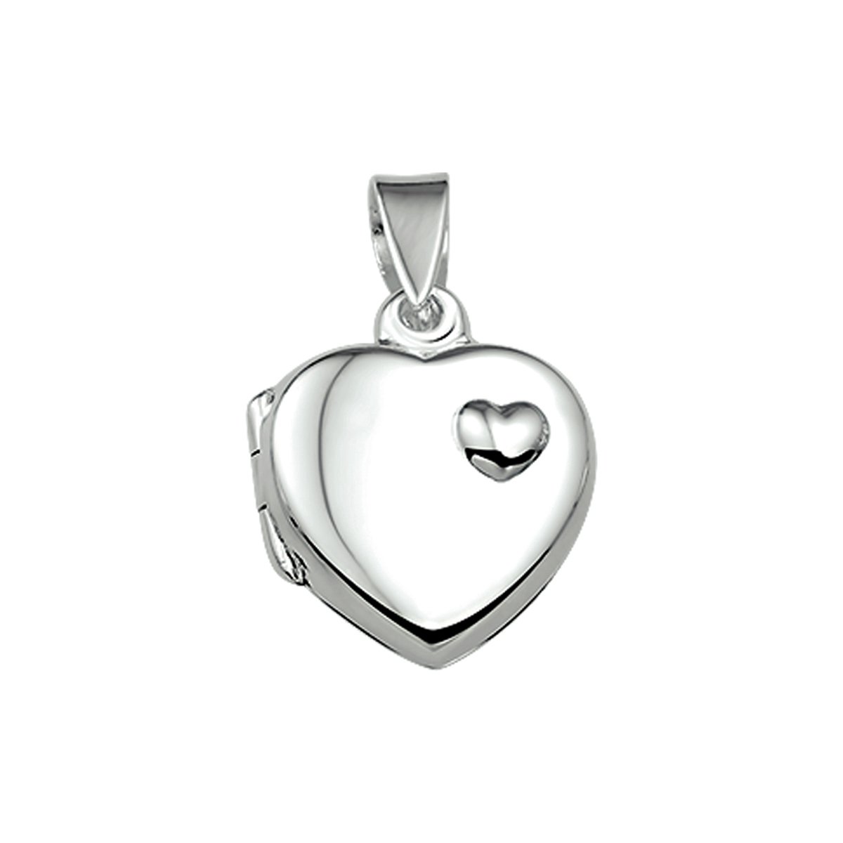 zilver medaillon hart 1018575