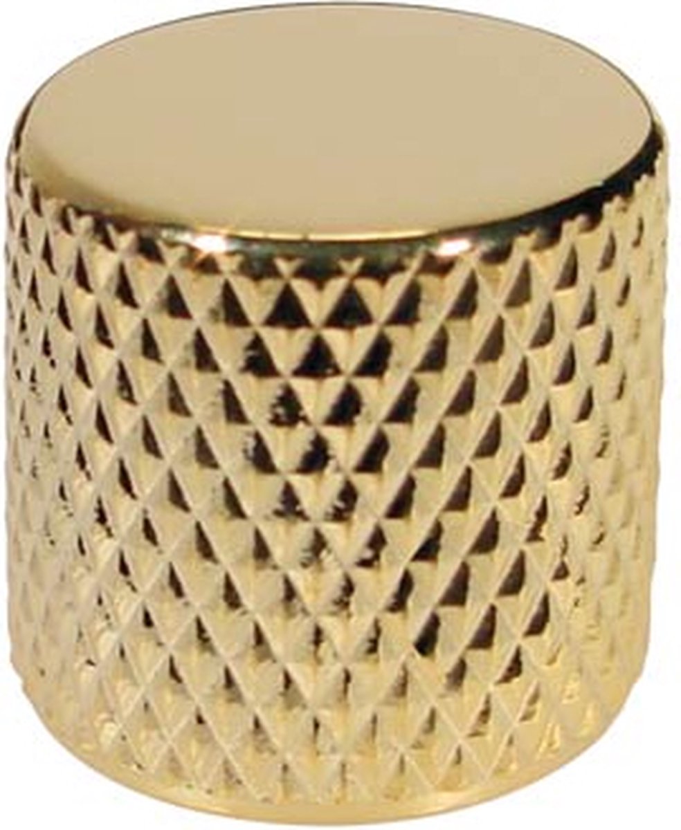 dome knob, metal, diam 19,0mmx19,0mm, push on, shaft size 6,0mm, gold