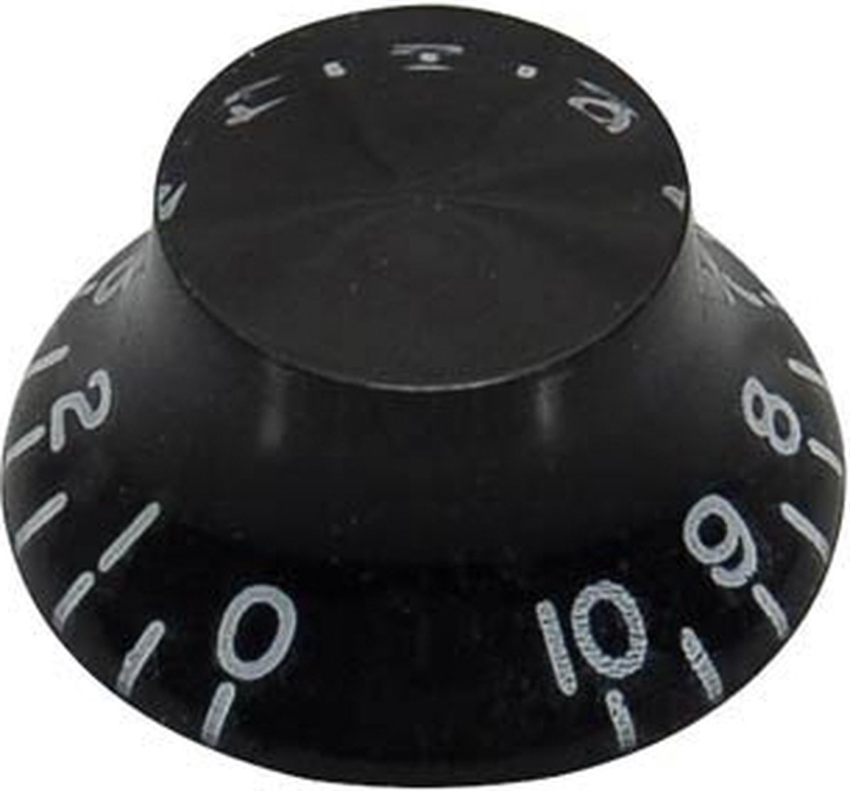 bell knob, lefty, transparent black