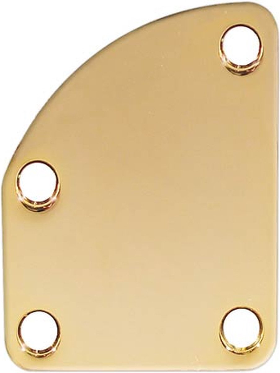 halsplaat, 64,5x51,4mm, for contoured body heel, goud