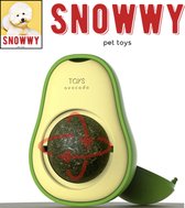 SNOWWY - Catnip in Avocado speeltje - Kattenbal - Catnipbal - Interactieve Chew bal natuurlijke kattenkruid